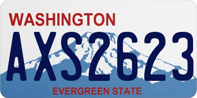 WA license plate AXS2623