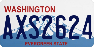 WA license plate AXS2624