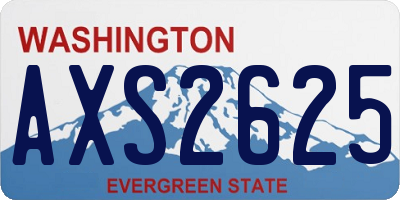 WA license plate AXS2625