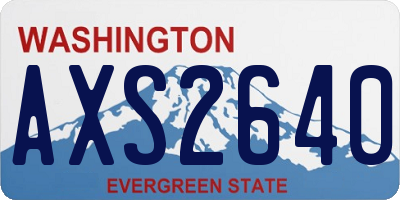 WA license plate AXS2640