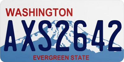 WA license plate AXS2642