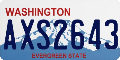 WA license plate AXS2643