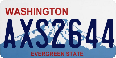 WA license plate AXS2644