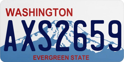 WA license plate AXS2659