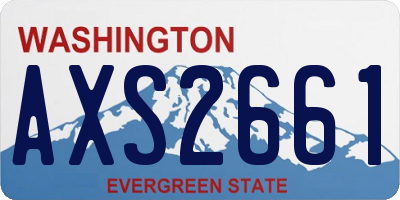 WA license plate AXS2661