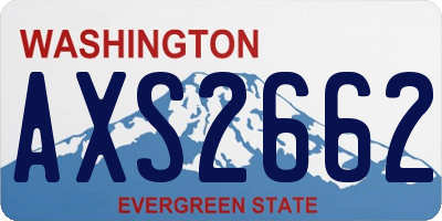 WA license plate AXS2662