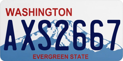 WA license plate AXS2667