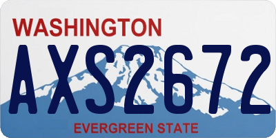 WA license plate AXS2672