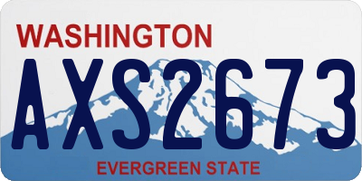 WA license plate AXS2673