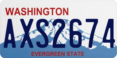 WA license plate AXS2674