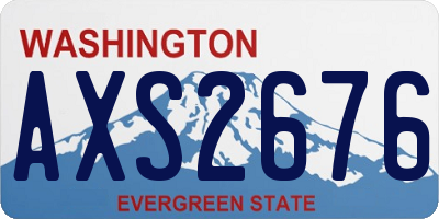 WA license plate AXS2676