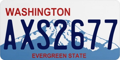 WA license plate AXS2677