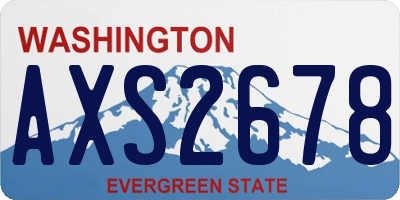 WA license plate AXS2678