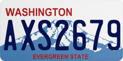 WA license plate AXS2679