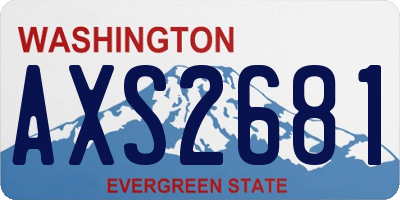 WA license plate AXS2681