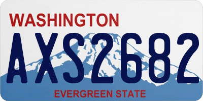 WA license plate AXS2682