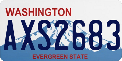 WA license plate AXS2683