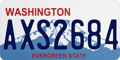 WA license plate AXS2684