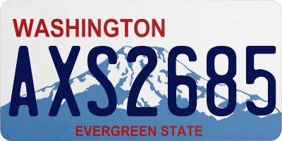 WA license plate AXS2685