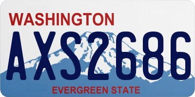 WA license plate AXS2686