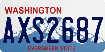 WA license plate AXS2687