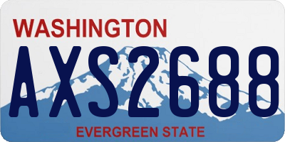 WA license plate AXS2688