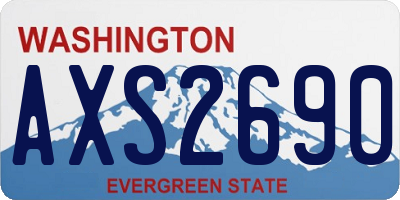 WA license plate AXS2690
