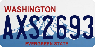 WA license plate AXS2693