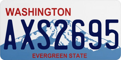 WA license plate AXS2695