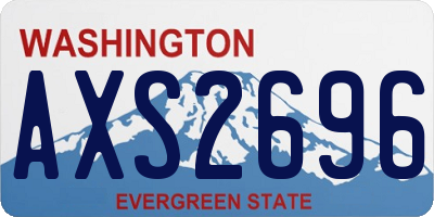 WA license plate AXS2696