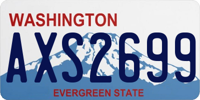 WA license plate AXS2699