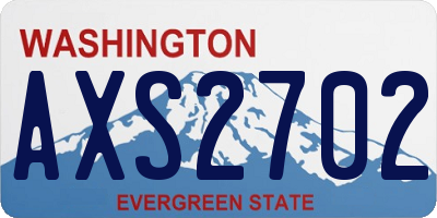 WA license plate AXS2702