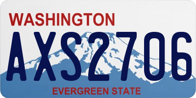 WA license plate AXS2706