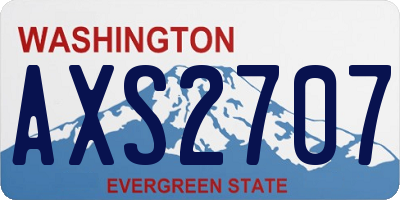 WA license plate AXS2707