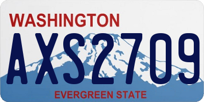 WA license plate AXS2709