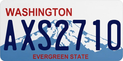 WA license plate AXS2710