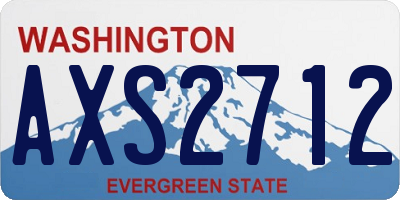 WA license plate AXS2712