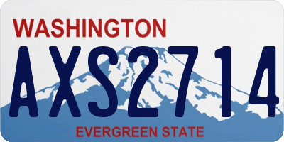 WA license plate AXS2714