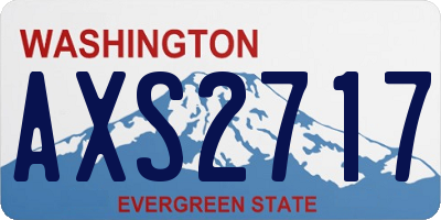 WA license plate AXS2717