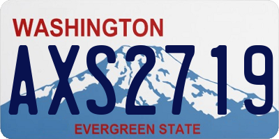 WA license plate AXS2719