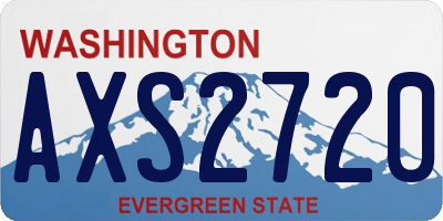 WA license plate AXS2720