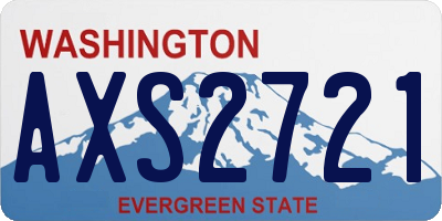 WA license plate AXS2721