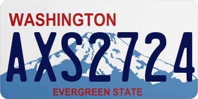 WA license plate AXS2724