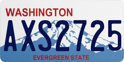 WA license plate AXS2725