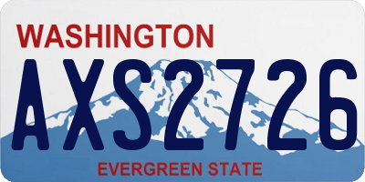 WA license plate AXS2726