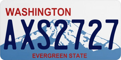 WA license plate AXS2727