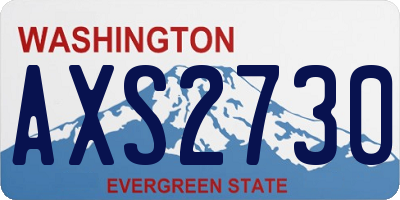WA license plate AXS2730