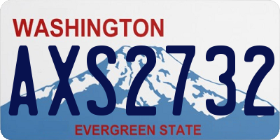 WA license plate AXS2732