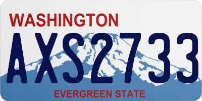 WA license plate AXS2733