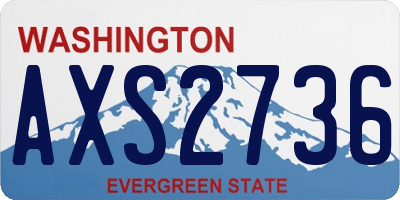 WA license plate AXS2736